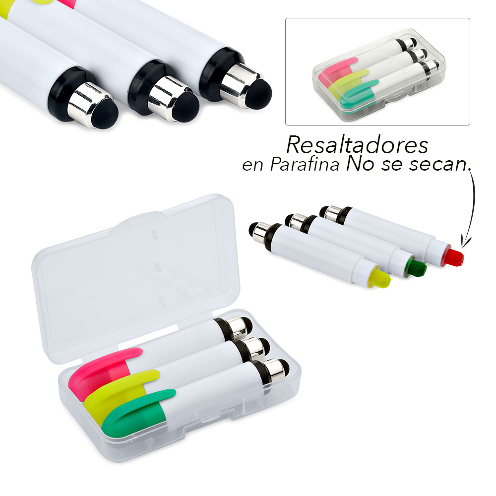 Set Resaltadores Stylus.